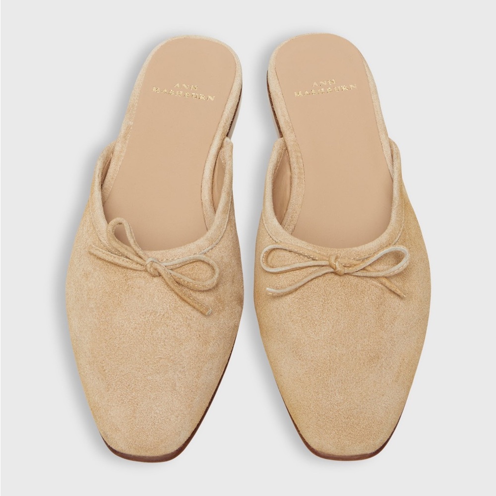 Ann Mashburn Joy Mule Camel Suede Size 37